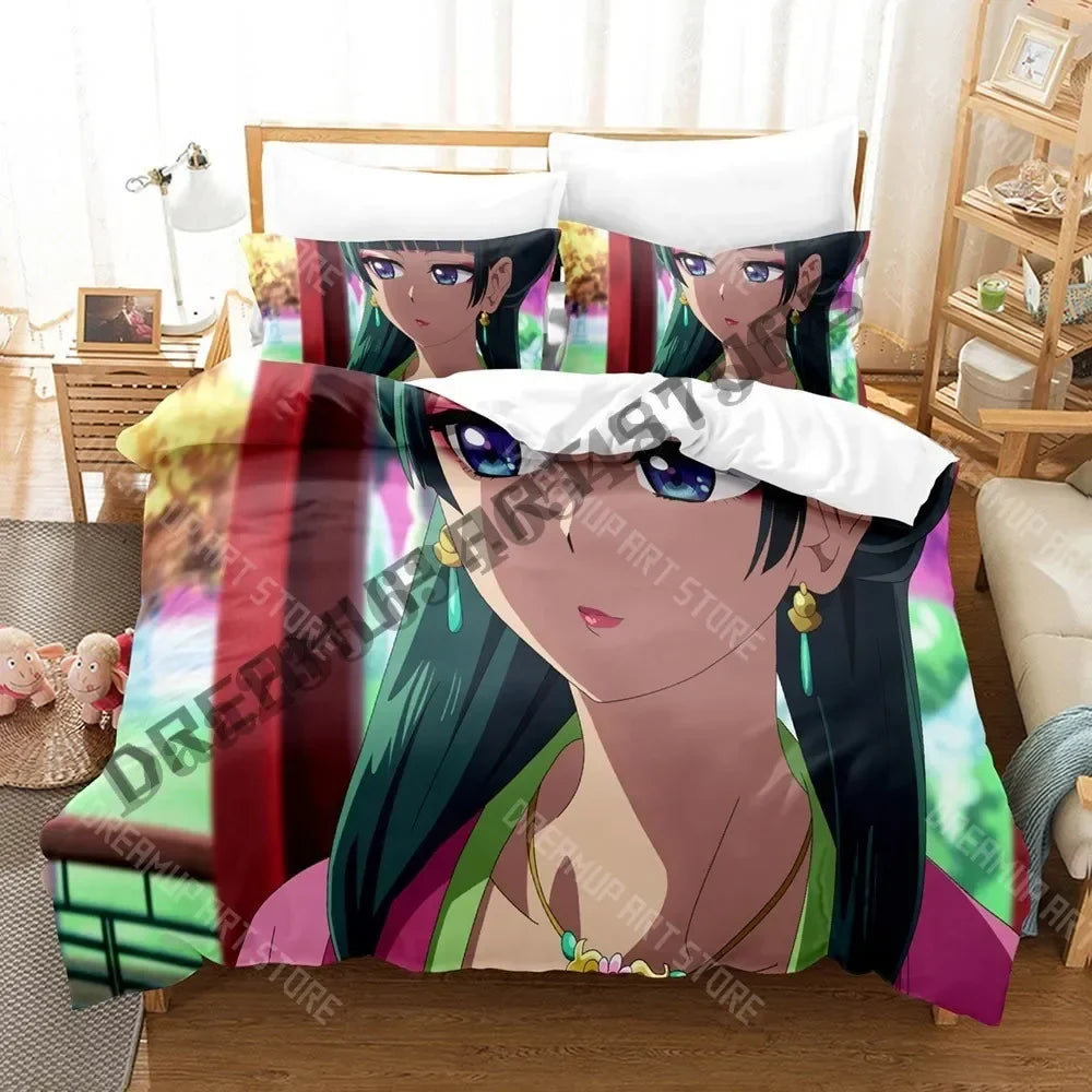 3D Print Apothecary Diaries Bedding Set Single Twin Full Queen King Size Bed Set Adult Bedroom Duvetcover Sets Anime Bed Sheet LadyShow.Store