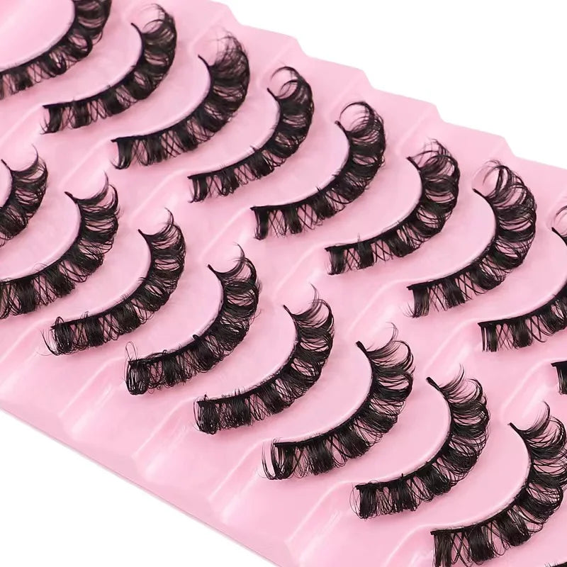 Faux mink eyelashes natural 3d mink lashes makeup volume false eyelashes in bulk cilio H13 E-08 Pi-Mart