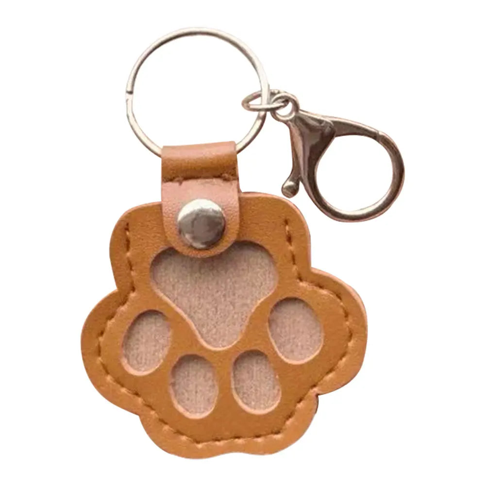 Adorable Paw Print Keychains Commemorative Pet Hair Storage Bag Keychain Cat Dog Fur Container Pendant for Pet Lovers Pi-Mart