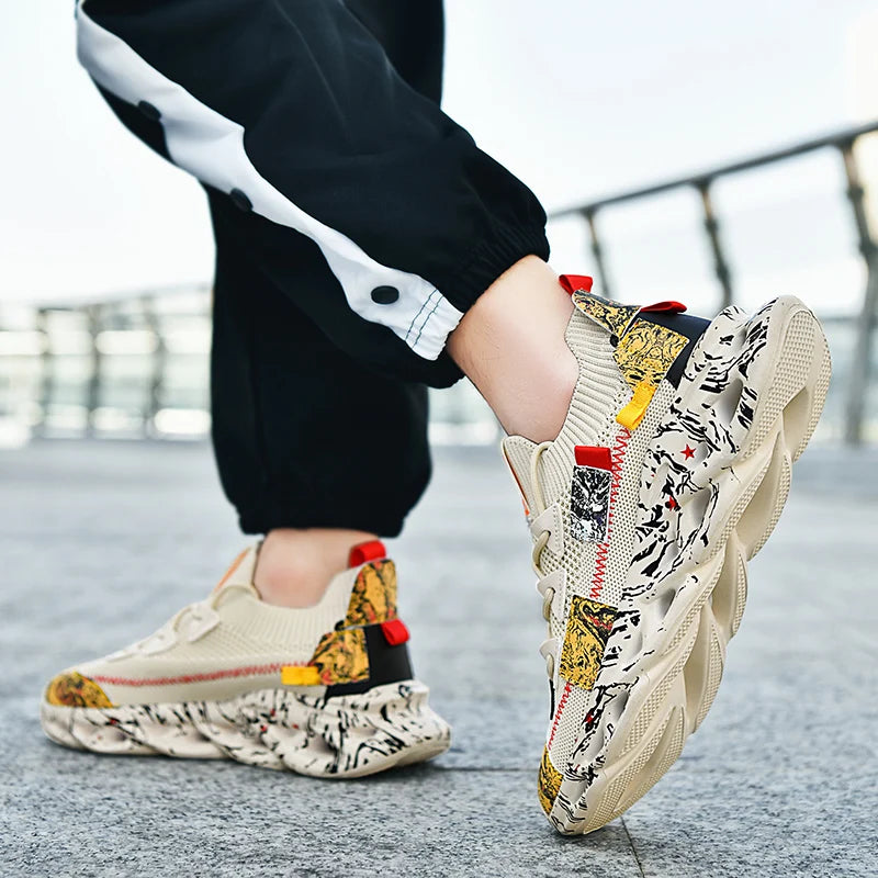 Men's Casual Sneakers Breathable Luxury Trainer Race Shoes Fashion Loafers Running Shoes for Male Pi-Mart