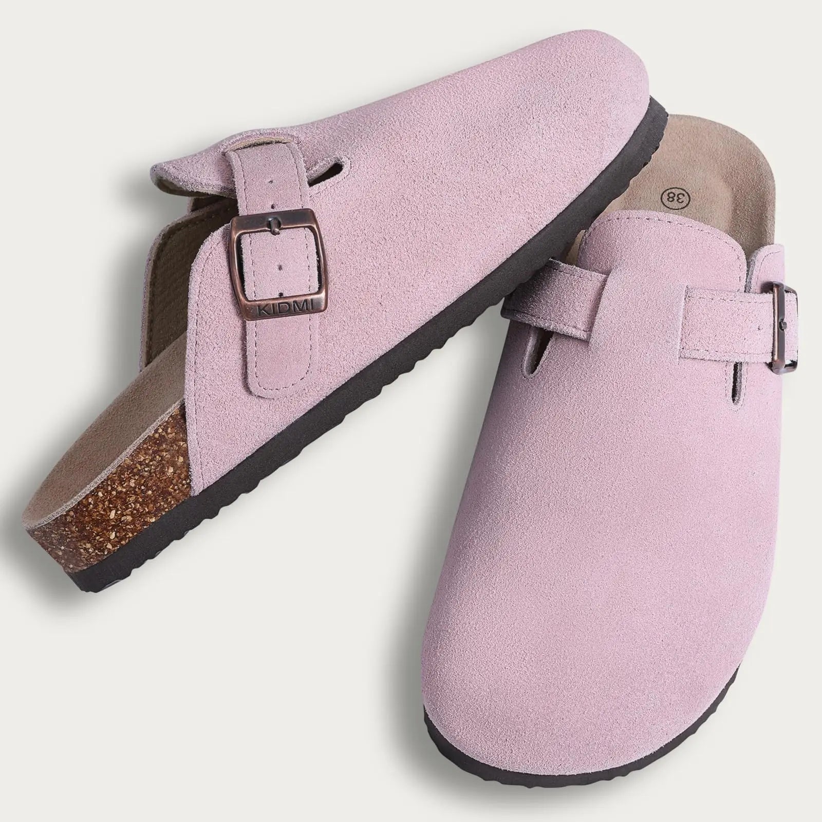 Litfun New Women Clogs For Women Fashion Cork Suede Mules Slipper Classic Cork Antislip For Outdoor Slippers With Arch Support LadyShow.Store