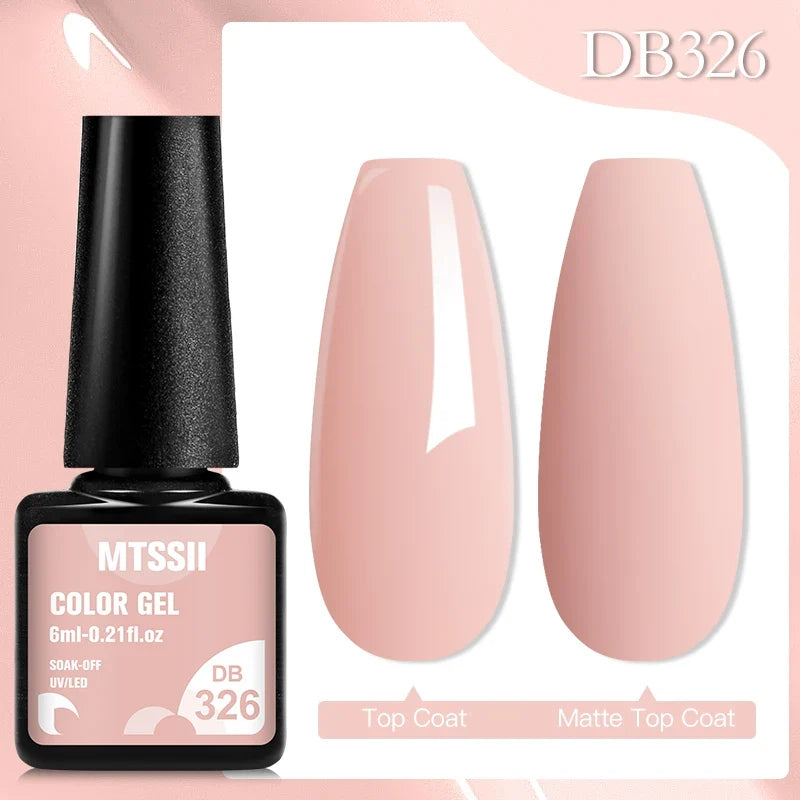 Mtssii 6ML Chocolate Color Gel Nail Polish Brown Semi Permanent UV Gel Autumn Winter Popular Soak Off Nail Art Gel Varnishes Tri Light Beauty