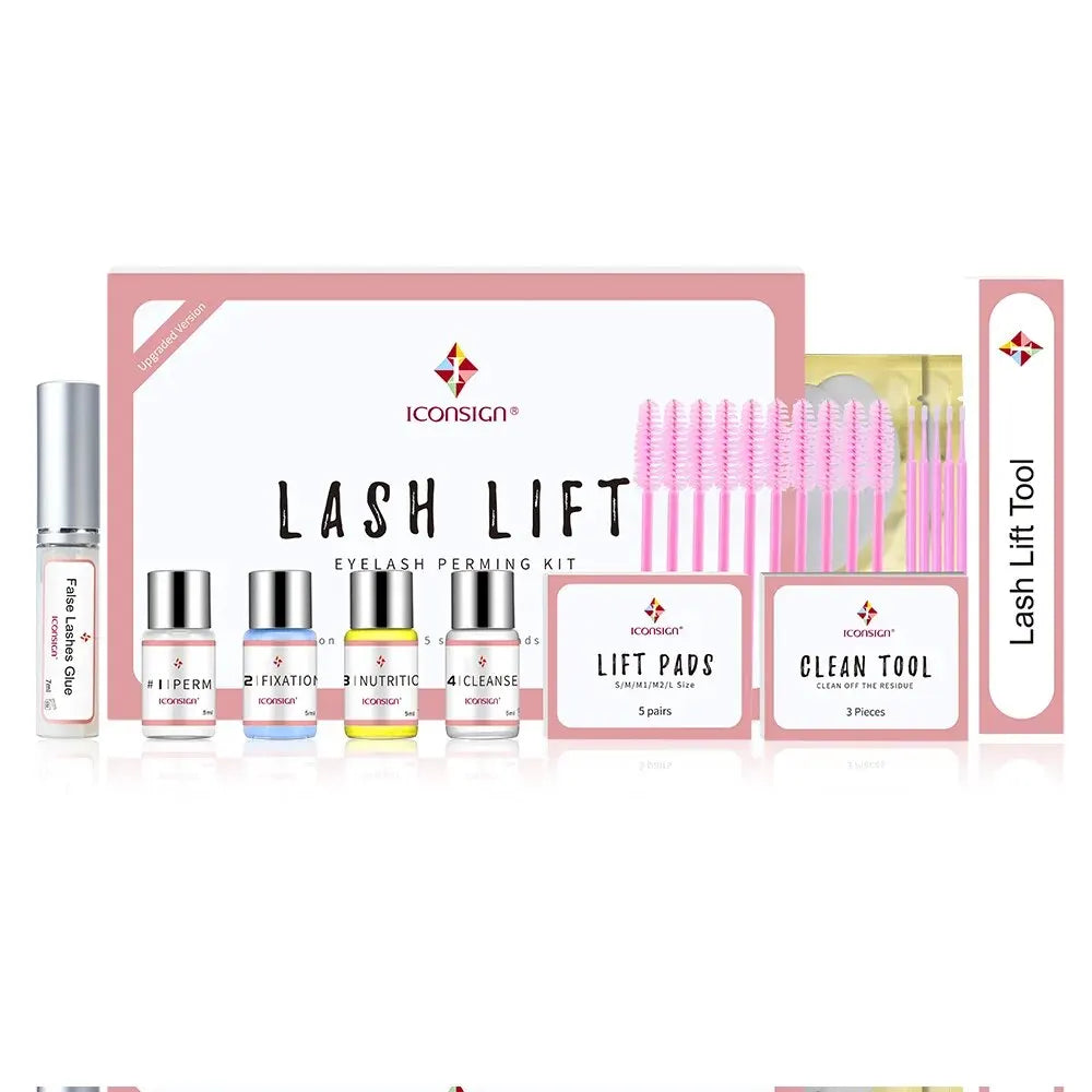 ICONSIGN Upgrade Version Lash Lift Kit Lifting Eyelashes Lasting 6-8 Weeks Calia Perm Eyelash Enhancer Makeup Tools Pi-Mart
