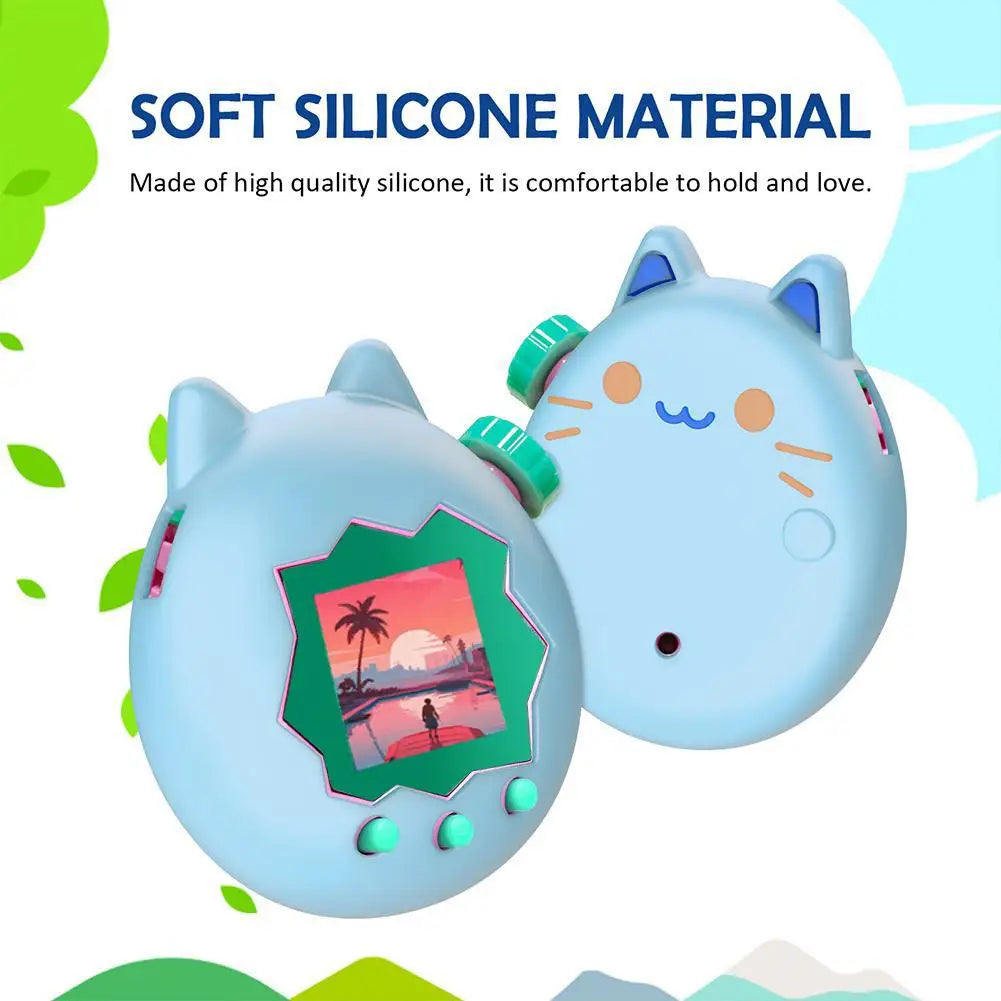 For Tamagotchi Paradise Silicone Full Cover Case Non-Slip Liquid Silicone Cute Protective Cover Soft Shell Game Accessories Pi-Mart