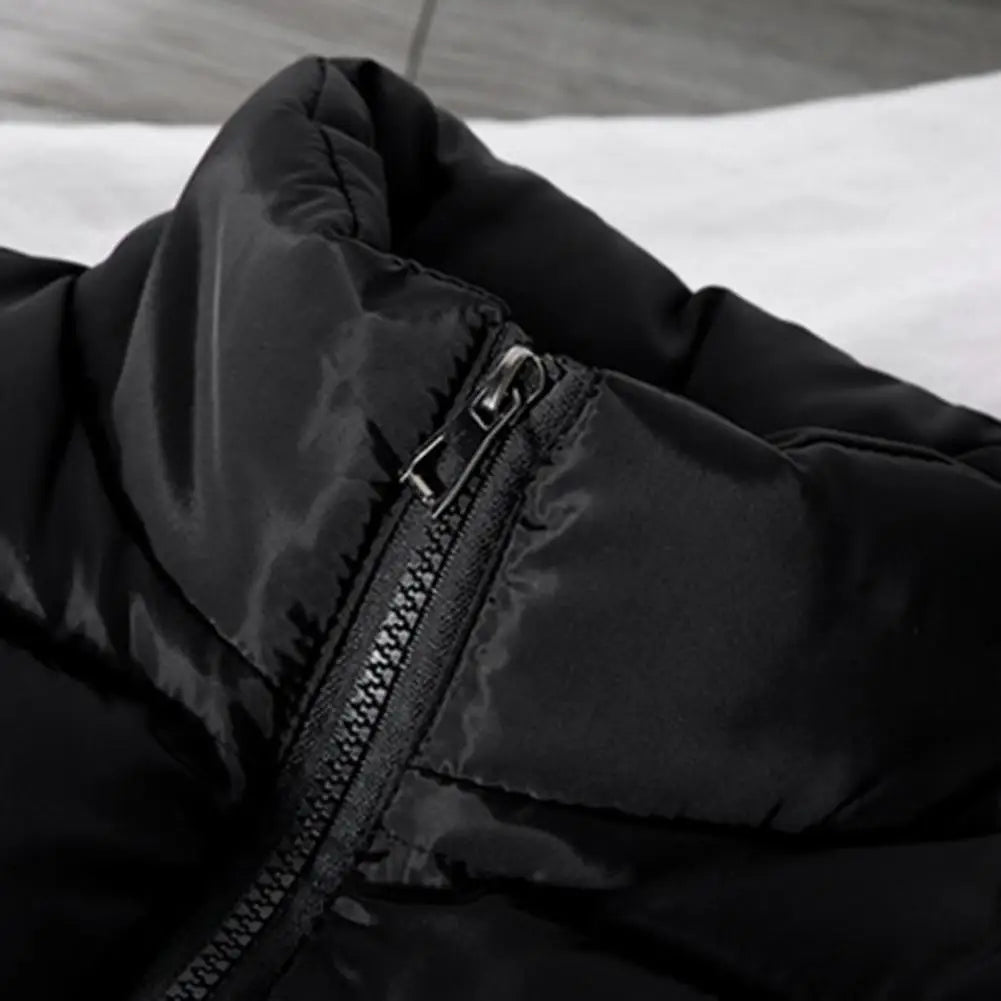 Men Vest Jacket Men Slim Fit Stand Collar Sleeveless Puffer Jackets Winter Casual Waistcoat Men Warm Coat Cold Weather Outerwear Pi-Mart