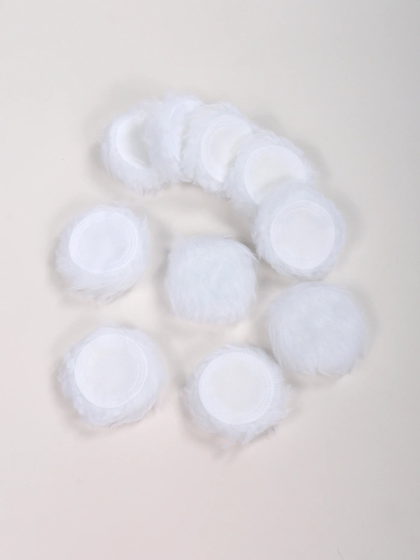 2-5-10-20Pcs Portable and Practical High-Grade White Round Powder Puff for Base and Fixing Makeup Pi-Mart