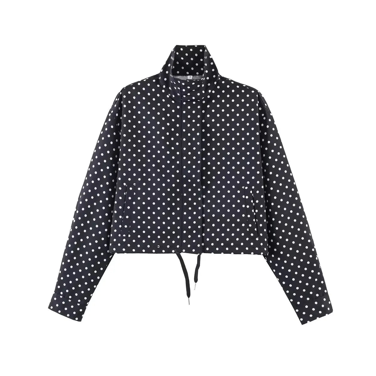 Polka Dot Print Short Coats Women's High Street Long Sleeve Jackets for Women 2026 Elegant Office Ladies Casual Outerwear LadyShow.Store