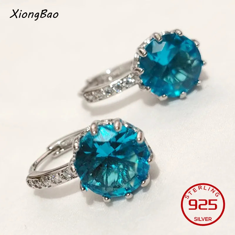 925 Sterling Silver Earrings New Women Elegant Temperament Sterling Anniversary Gift Fashion Jewelry Accessories Geometric Ears Pi-Mart
