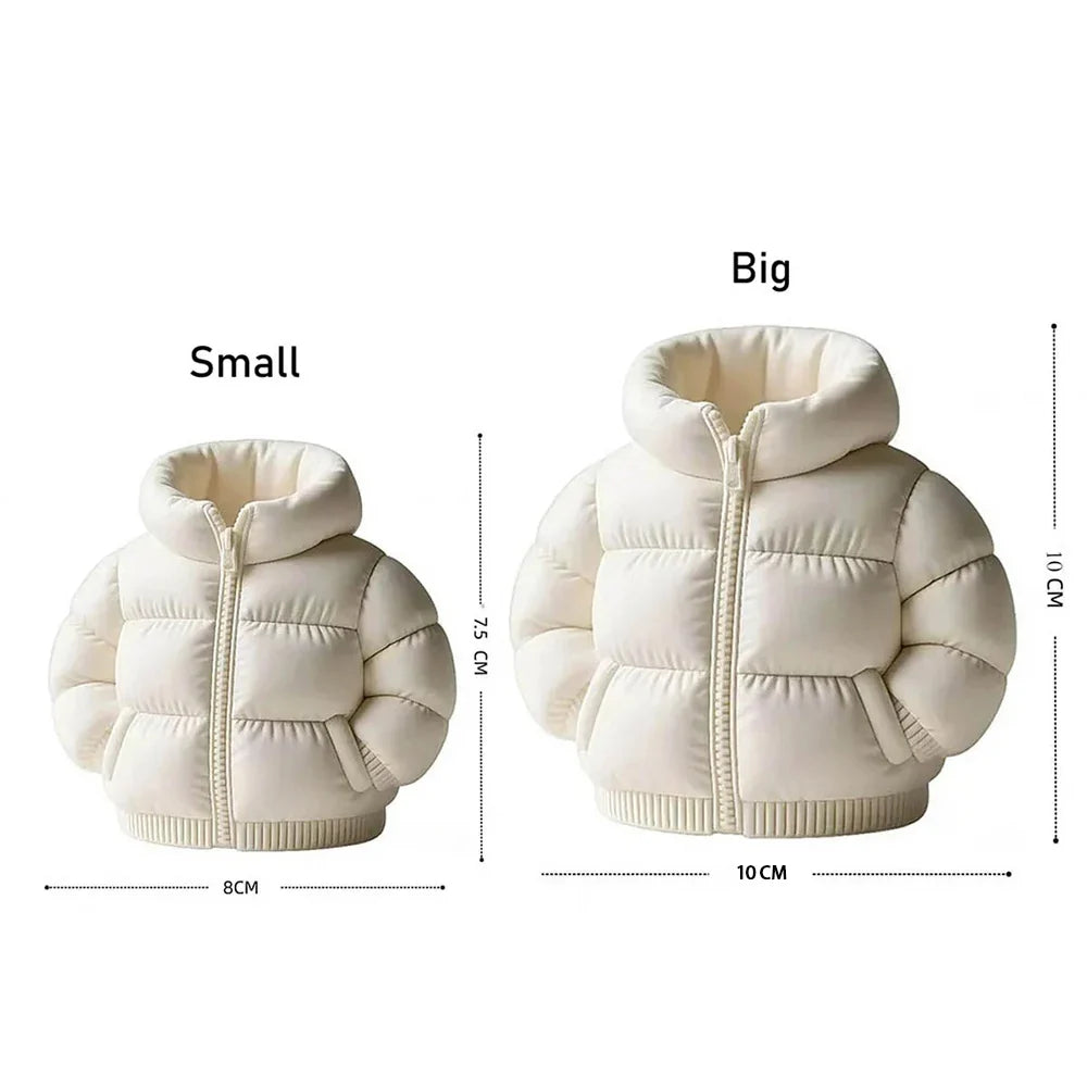 Down Jacket-Shaped Pen Holder Desktop Organizer for Stationery Makeup Brushes Home Office Shelf Decor, for Shool Gift LadyShow.Store