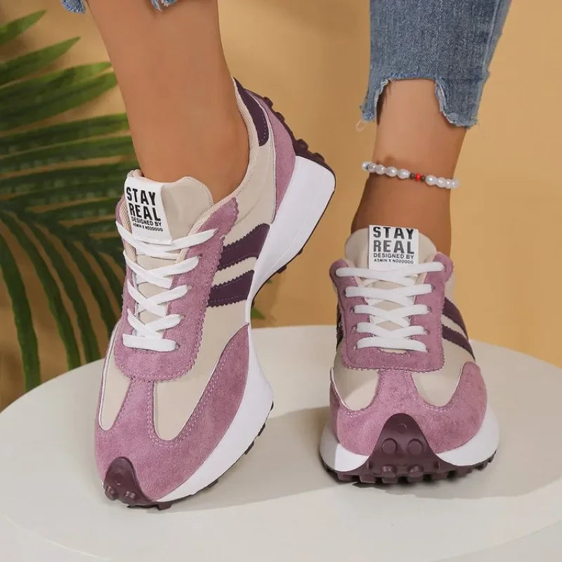 Women's Retro Sneakers Casual Running Shoes Fashion  Walking Shoes Lightweight Athletic Tennis Shoes for Ladies Pi-Mart