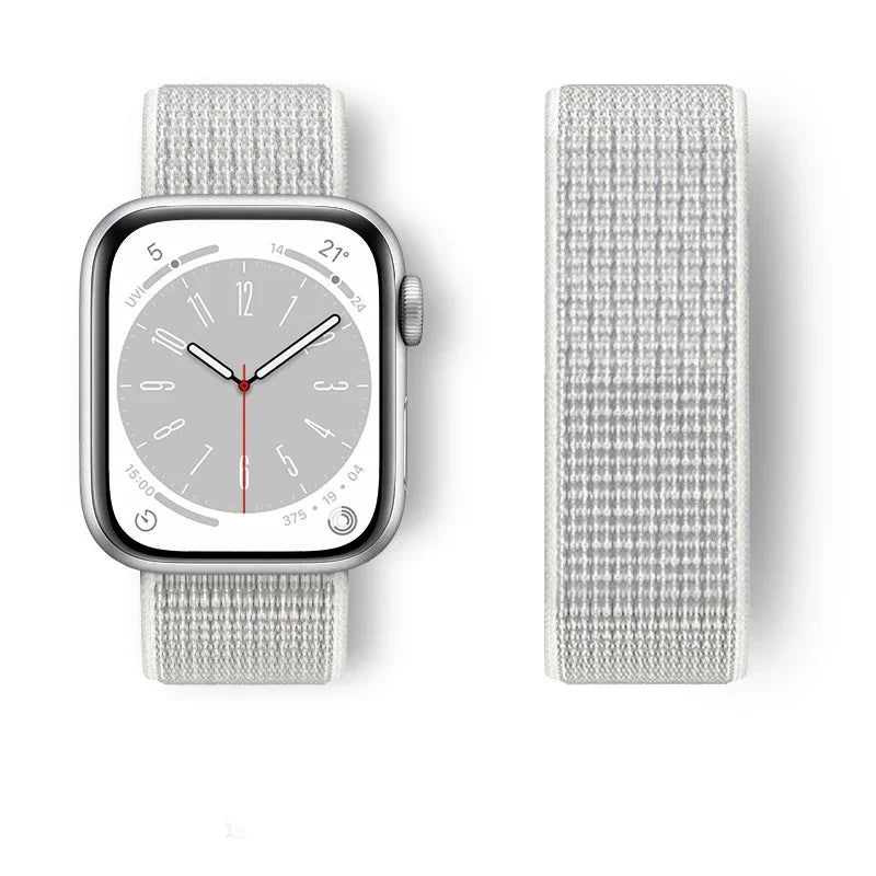 Nylon Sport loop Strap For Apple Watch Band 44mm 42/40mm 45mm  38/41mm pride Bracelet iwatch Ultra2 49mm Series 9 8 se 7 6 5 4 3 LadyShow.Store