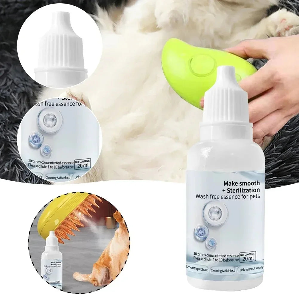 Dog Cat Steamy Brush Steam Brush Electric Sprayer for Massage Pet Grooming Tool Shedding 3 in 1 Electric Sprays Massage Combs Pi-Mart