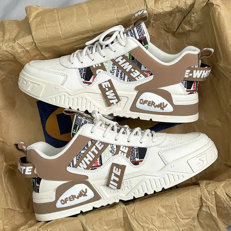 Casual Fashion Leather Sneakers New Skateboard Mens Shoes Outdoor Running Sports shoes Hiking Tennis Platform Luxury footwear Pi-Mart