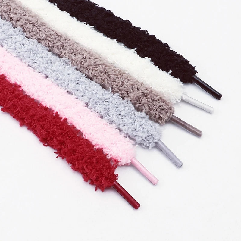 Fashion round plush laces Quality 1cm wide Sneakers Flats Casual laces Shoe accessories 80 /100 /120 /140 /160 Laces 1Pair Pi-Mart