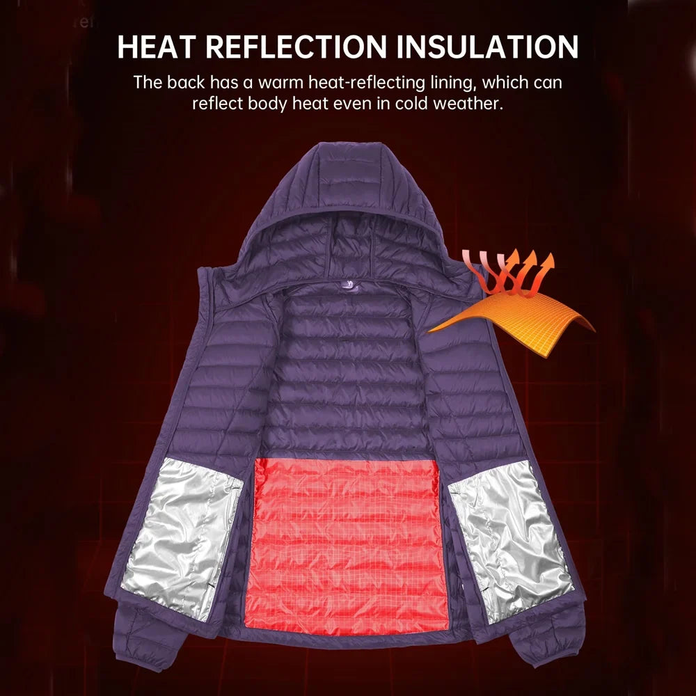 GOLDEN CAMEL Women's Down Jacket Hooded Winter Light Weight Short Puffer Coats Packable Warm Windproof Jacket for Women Clothes LadyShow.Store