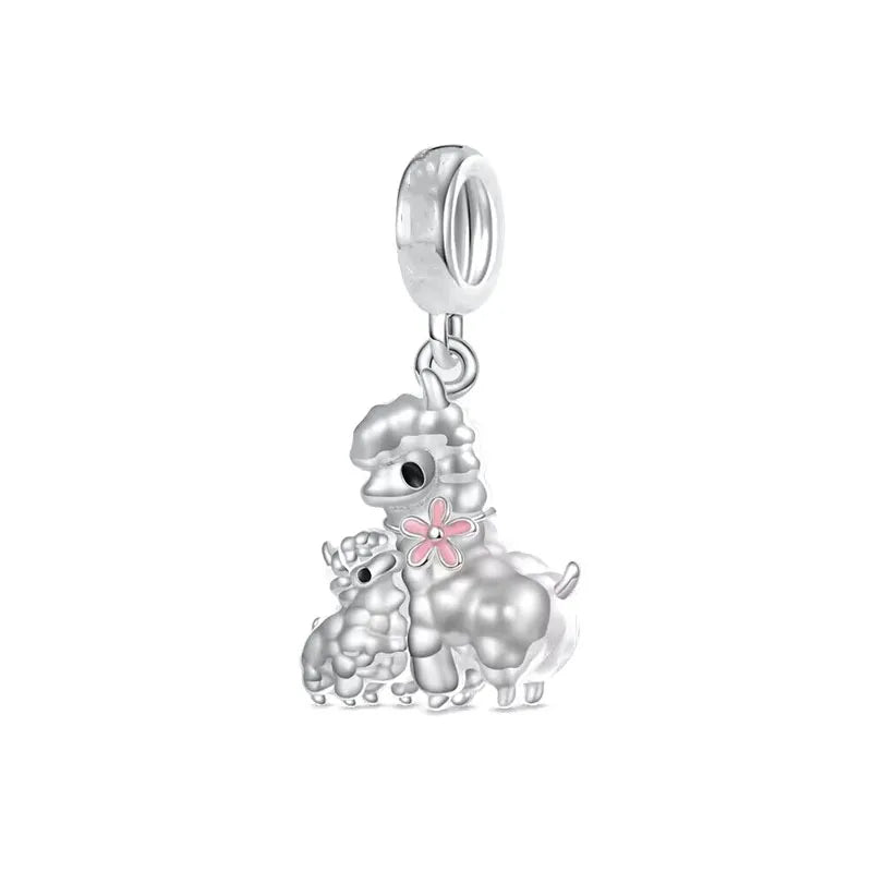 Fashionable 925 Sterling Silver Highland Cow Animal Pendant Suitable for Bracelets, Necklaces, DIY Women's Jewelry Accessories Pi-Mart
