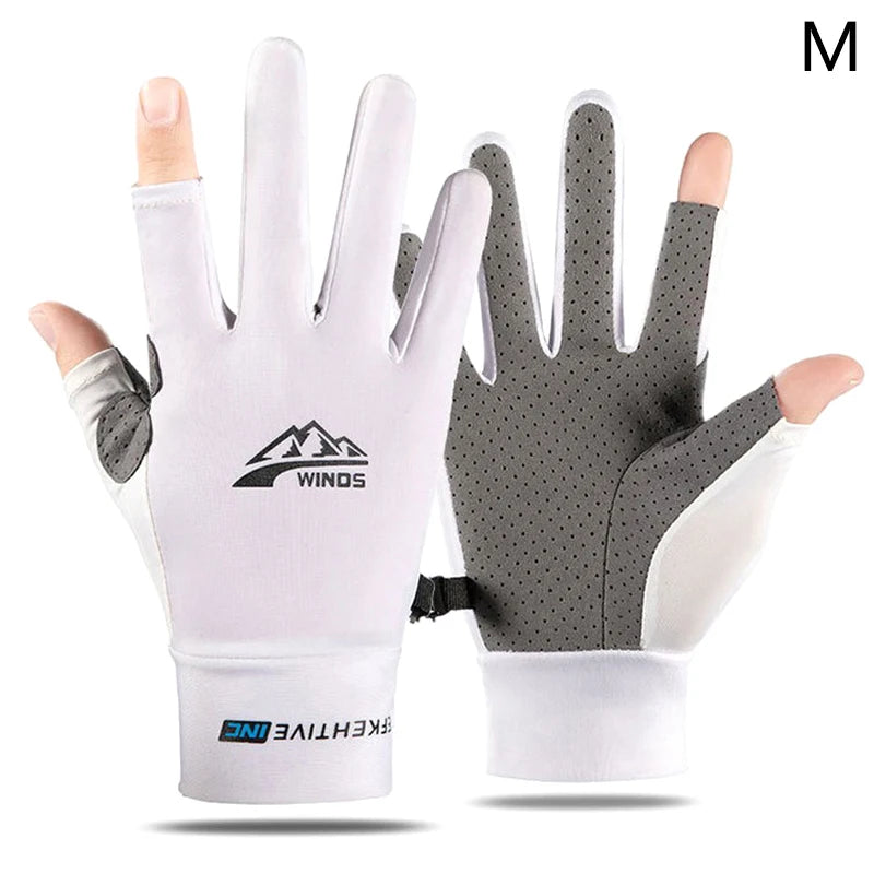 Winter Fishing Gloves 2 Finger Flip Waterproof Winter Gloves Windproof Photograph Men Women Warm Protection Fish Angling Gloves Pi-Mart