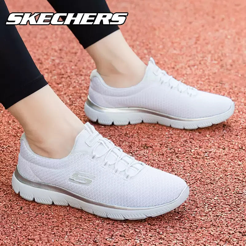 Skechers Women's Spring Shoes, Breathable Mesh Athletic Sneakers, Lightweight Running Shoes with Soft Soles 12980-GYPK Pi-Mart