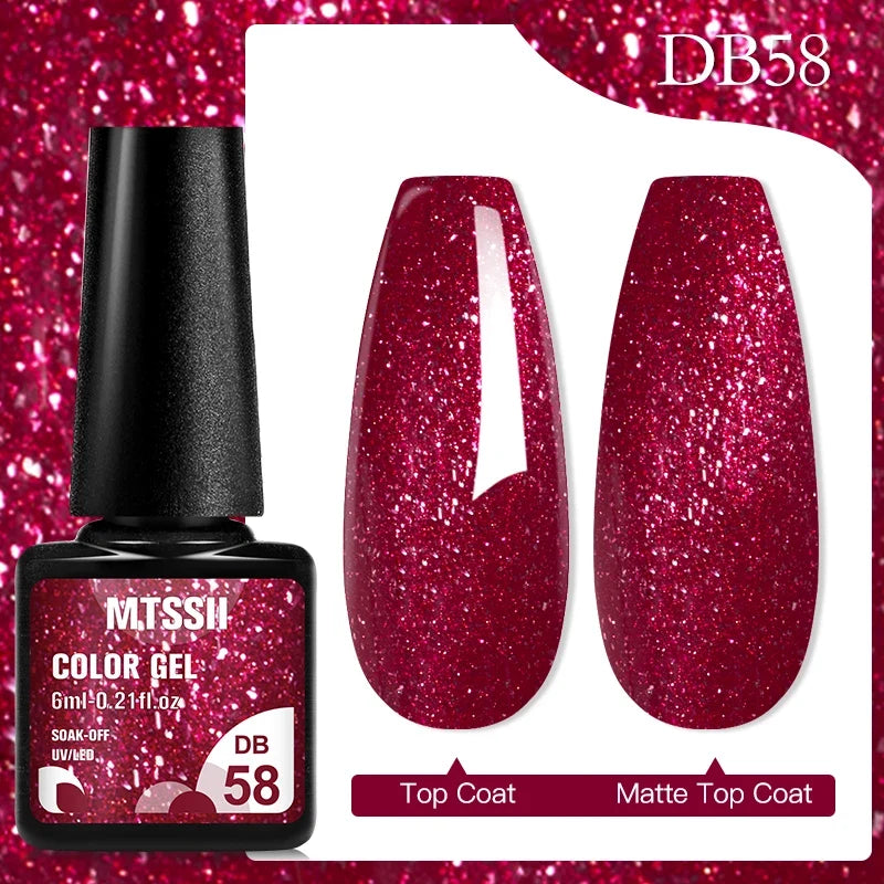 Mtssii 6ML Chocolate Color Gel Nail Polish Brown Semi Permanent UV Gel Autumn Winter Popular Soak Off Nail Art Gel Varnishes Tri Light Beauty