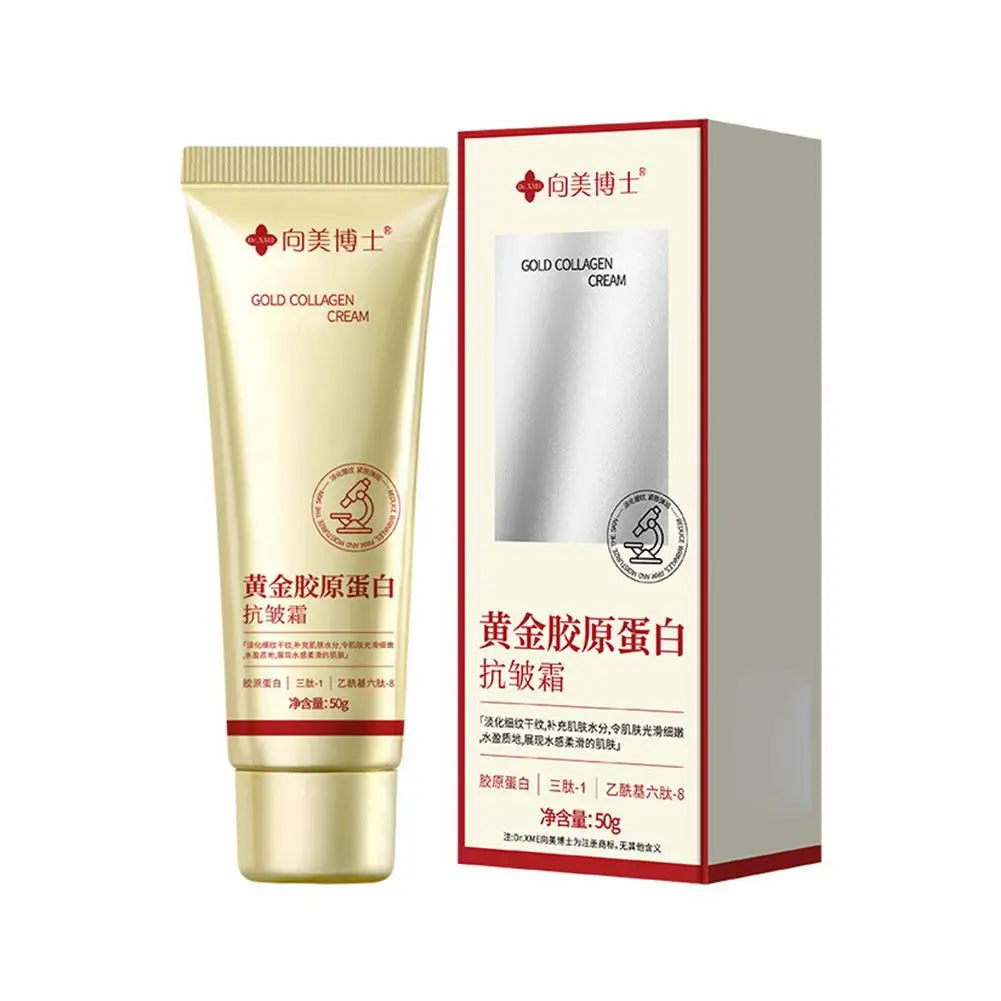Gold Collagen Anti Wrinkle Cream Facial Tightening Moisturizing Fade Facial Fine Lines Facial Skin Care Products Pi-Mart