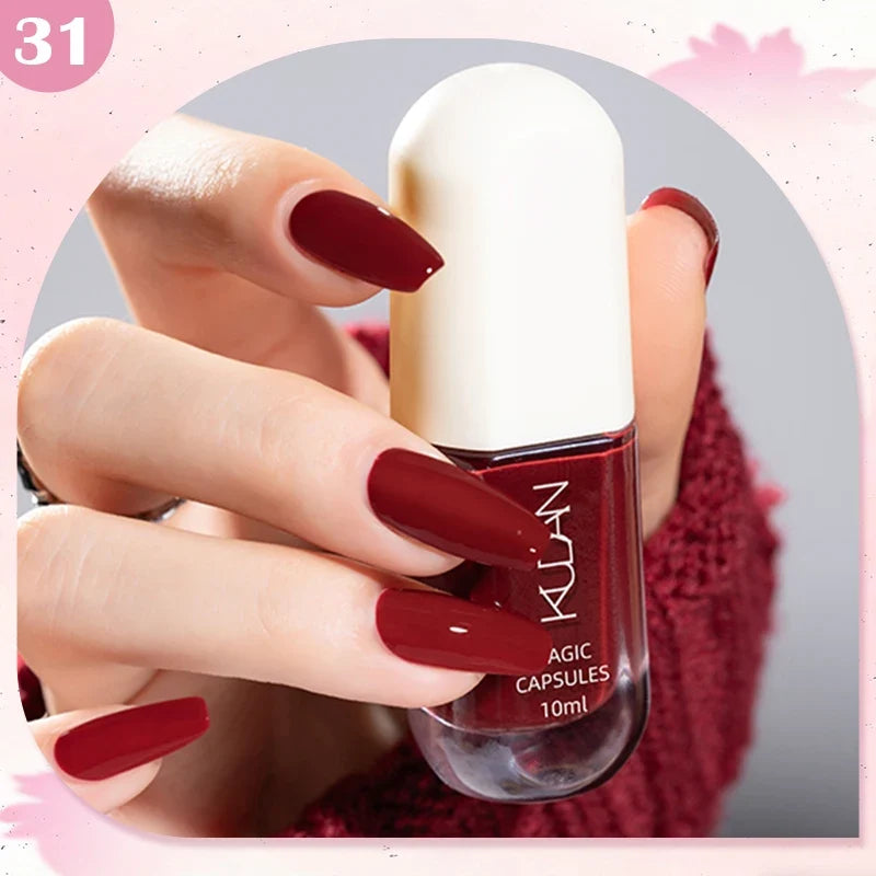 10ml Water-Based Peel Off Nail Polish 40 Colors Long Lasting Quick Drying No Need of Lamp to Cure Nail Supplies Manicure Nails Tri Light Beauty