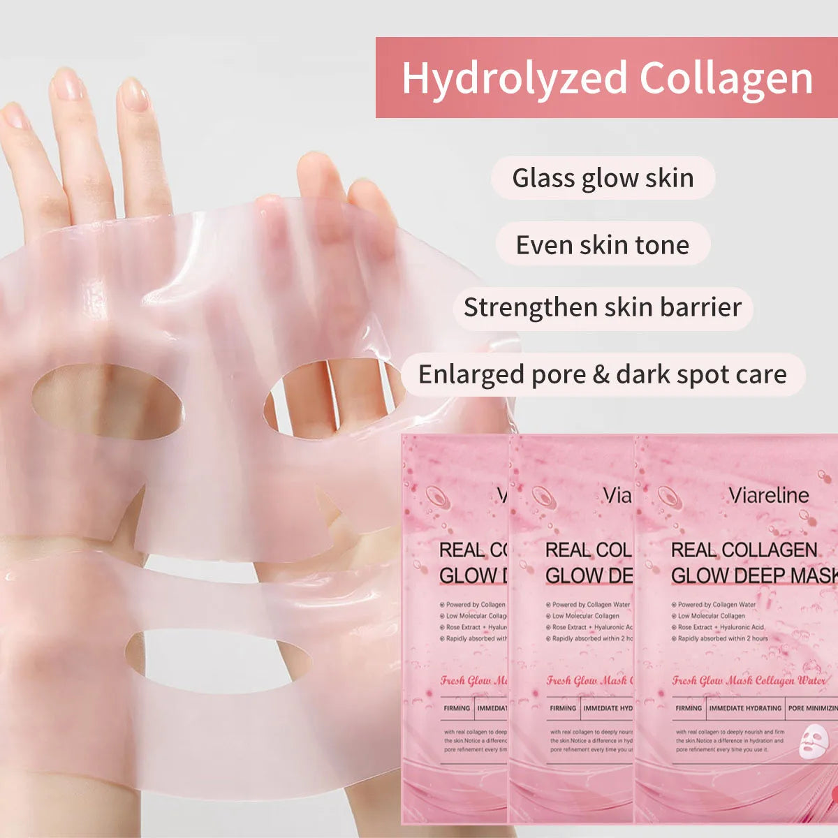 Overnight Collagen Mask Salmon DNA PDRN Face Mask For Glass Glow Skin Elasticity Hydrating Firming Smooth korean Skincare Pi-Mart