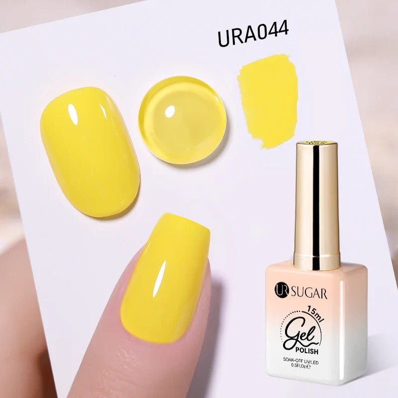 UR SUGAR 15ml Jelly Milky White Translucent Color Gel Polish Semi Permanent UV Gel Nail Art Soak Off Gel Varnish Latest Fashion Tri Light Beauty