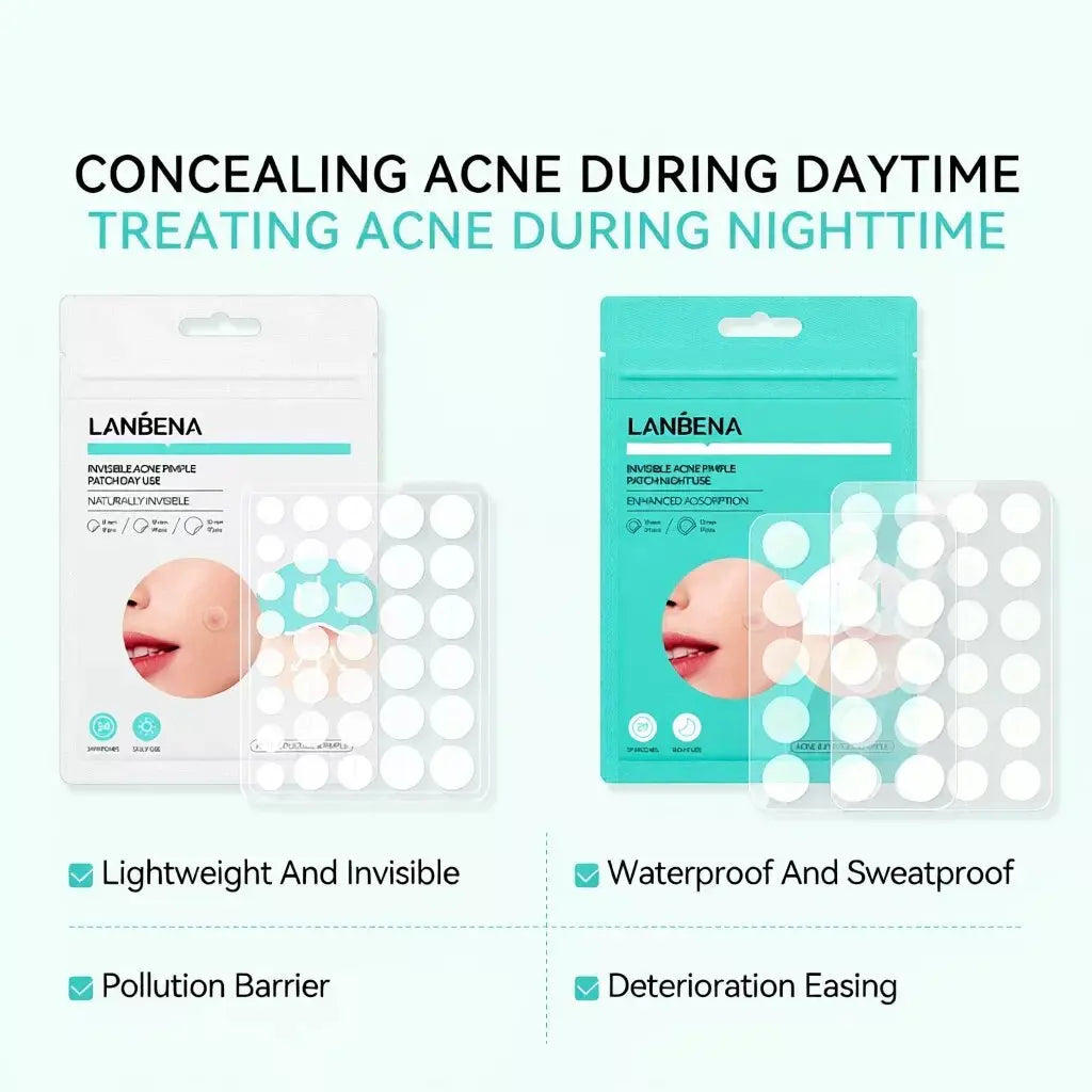 LANBENA Acne Pimple Patch Daily Use and Night Use Invisible Acne Stickers Blemish Treatment Acne Concealer Makeup Pi-Mart