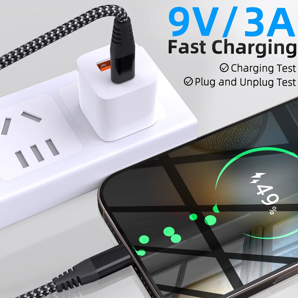 LAIHONEN 1 Pack MFi Certified USB C to Lightning Nylon Braided Fast Charging Cable 1M 2M 3M for iPhone 13 12 11 Pro Max Pi-Mart