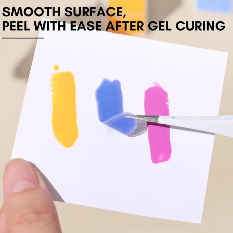 50Pcs Gel Nail Polish Palette Paper Disposable Nail Art Sticker Gel Polish Mixing Drawing Paper DIY Display Manicure Tools Tri Light Beauty