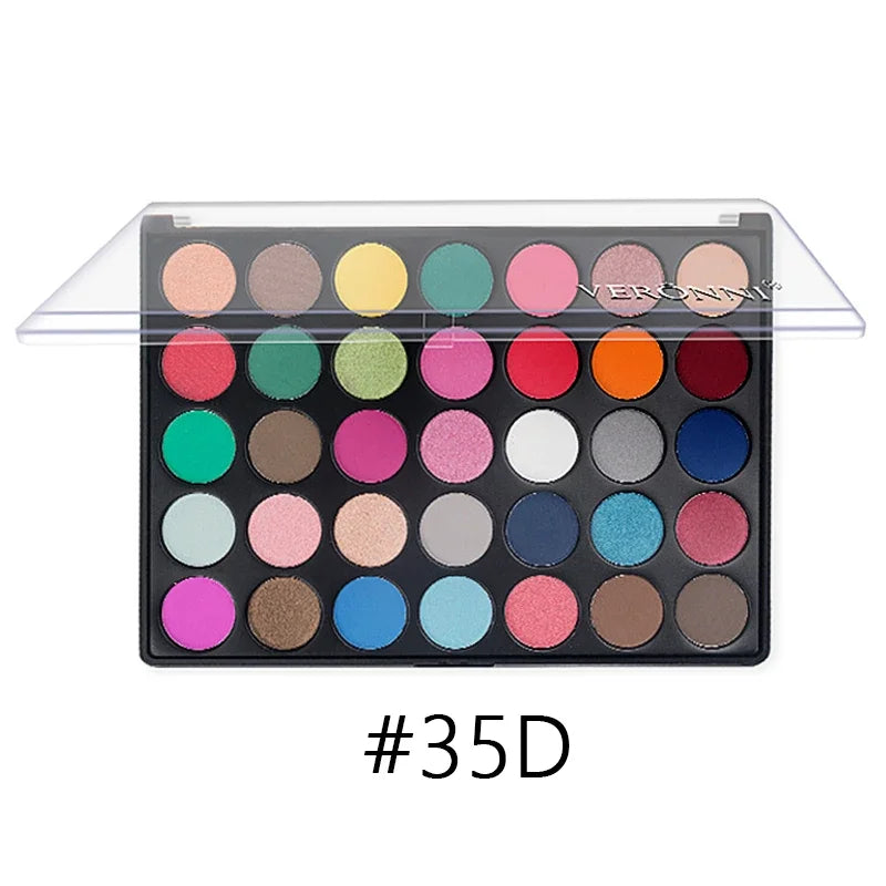 35 Color Eyeshadow Tray Daily Makeup Matte Lasting Nightclub Eyeshadow Pearl Fine Shimmer Waterproof Is Not Easy To Faint Pi-Mart