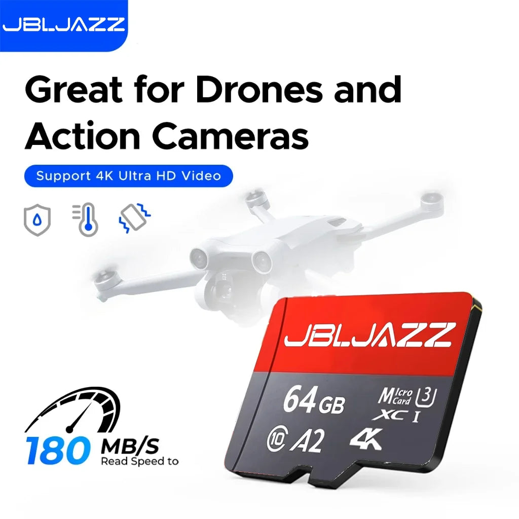 Class 10 Micro TF SD Card 256GB 512GB 64GB Memory Card High Speed Flash A2 Mini TF SD Card for Smartphone Camera Flash Storage Pi-Mart