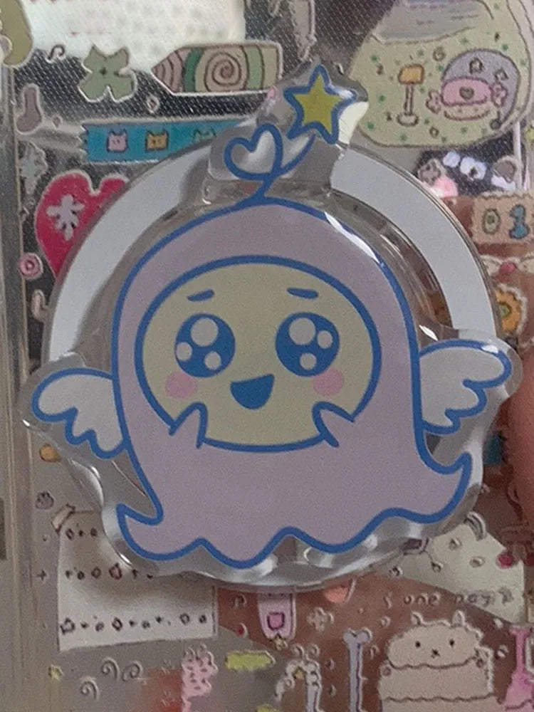 Kawaii Tamagotchi Family Magnetic Phone Stand With Retractable Airbag Strong Absorption Portable Anti-Fall Desktop Support Gifts Pi-Mart