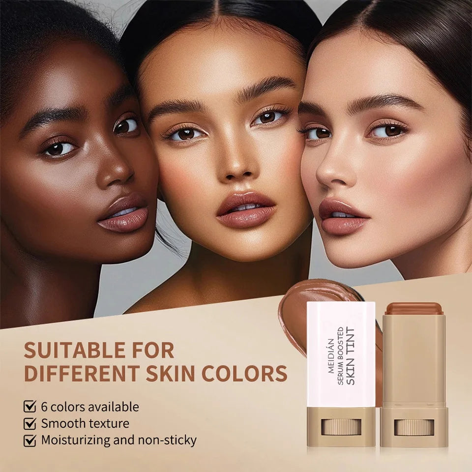 1/2PCS Skin Tint Stick Waterproof Nourishing Solid Tinted Serum Foundation Balm  Face Tinted Face Contour Stick Face Makeup Pi-Mart