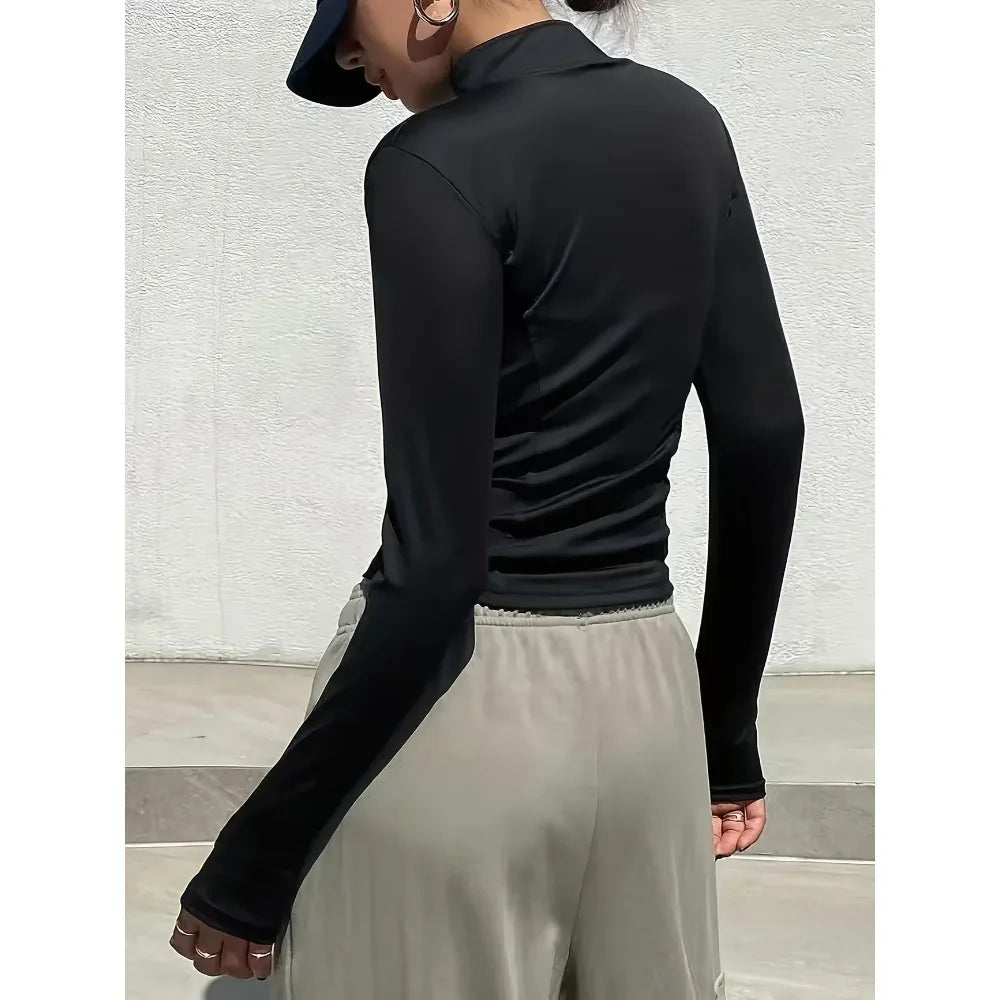 NEW Summer Women's Stand Collar Yoga Sun Protection Jacket, Anti-UV Slim Lightweight Sun Shirt for Outdoor Sports & Daily Wear LadyShow.Store
