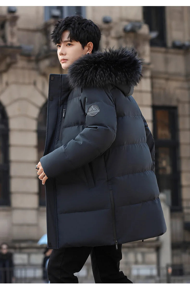 High Brand White Goose Down Jacket Coat Parka Men's Clothing Winter Padded Puffer Jackets Luxury Hooded Padding Outerwear HWY309 Pi-Mart