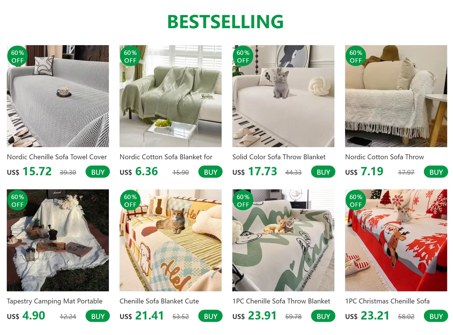 Solid Color Sofa Throw Blanket Non-slip Sofa Slipcovers Pets Kids Dust-proof Couch Armchair Covers Camping Picnic Blankets Home Pi-Mart