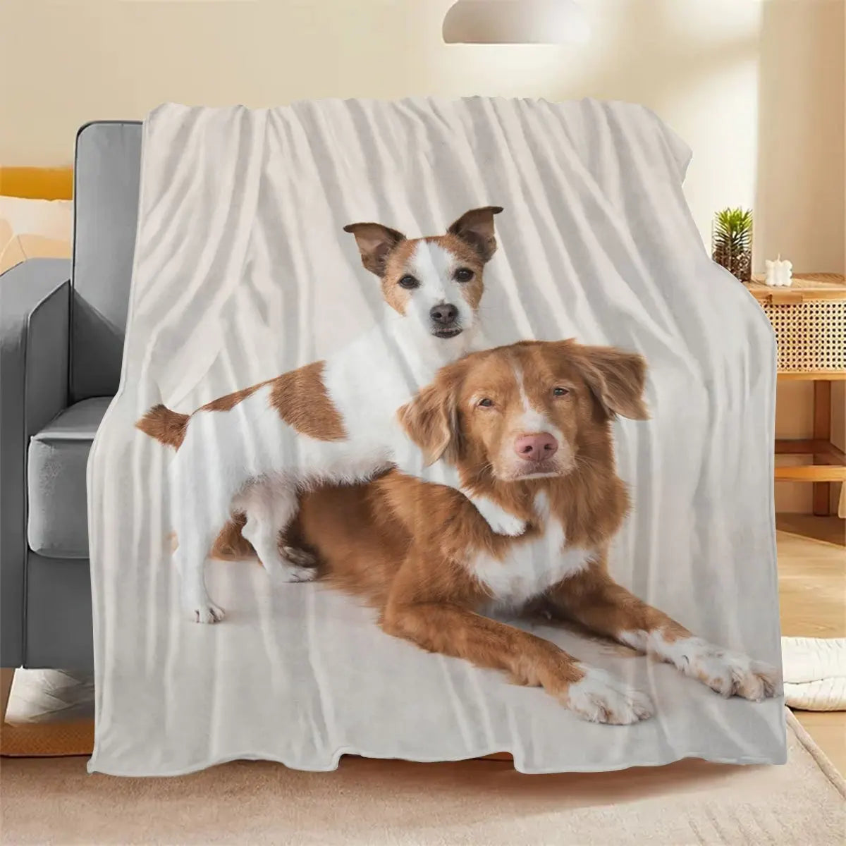 Customized Pet Blankets, Photo Blankets for Cats and Dogs, Personalized DIY Carpets, Custom-Made with Your Own Image, Comfortable Flannel Bed Blankets for All Seasons, Warm, Soft, Stylish, the Perfect Gift Souvenir for Animal Pi-Mart