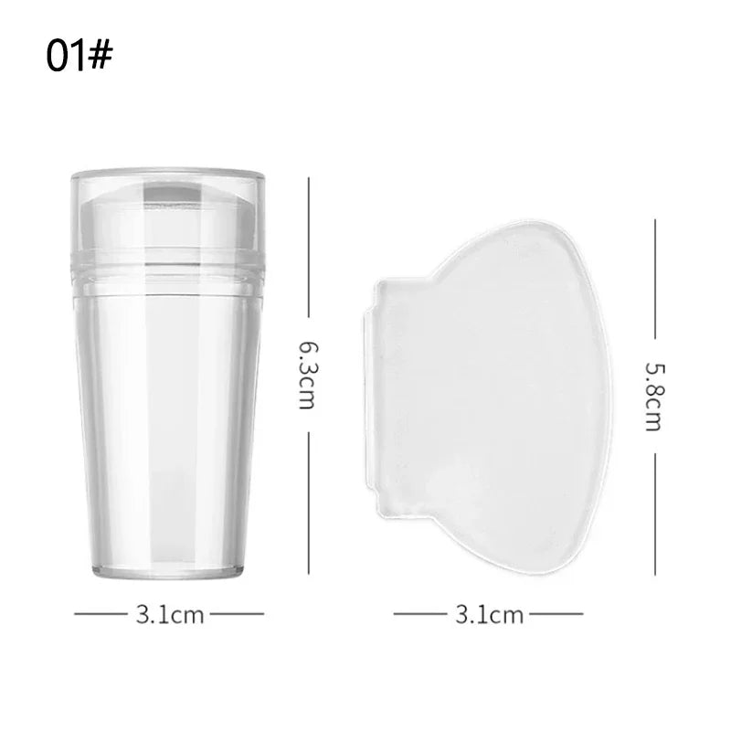 Nails Art Stamping Plates Kit French Manicure Design Plate Stamp Polish Stencil Template Seal Stamper Scraper Accessories Tools Tri Light Beauty