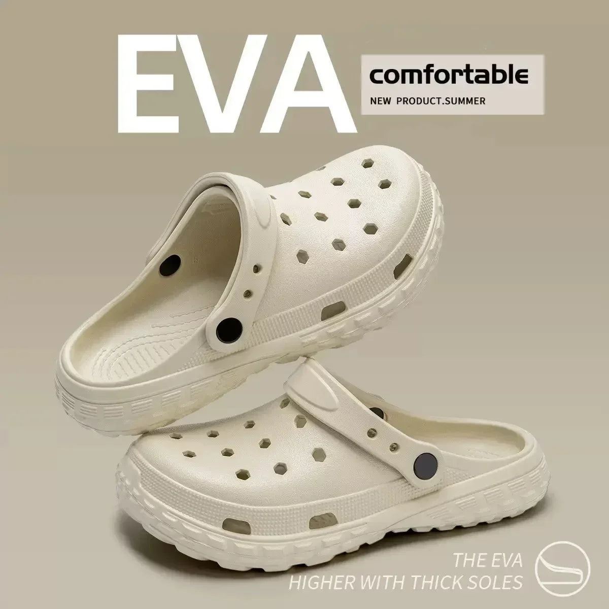 2026 Summer Hollow Out Closed Toe Non-slip Sandals Soft Bottom Sandals Men Lightweight Thick-soled Garden Shoes Pi-Mart