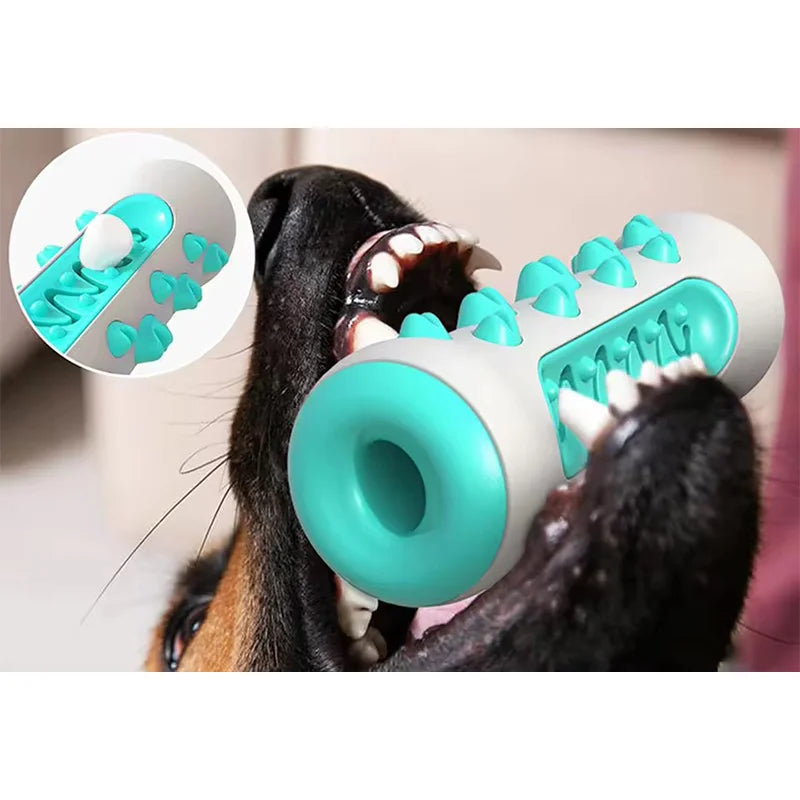 Dog Chew Bone Toy Molar Stick Teeth Cleaning Leak Food Design Self Play Interactive Pet Toy For All Breeds Dogs Relieve Boredom Pi-Mart