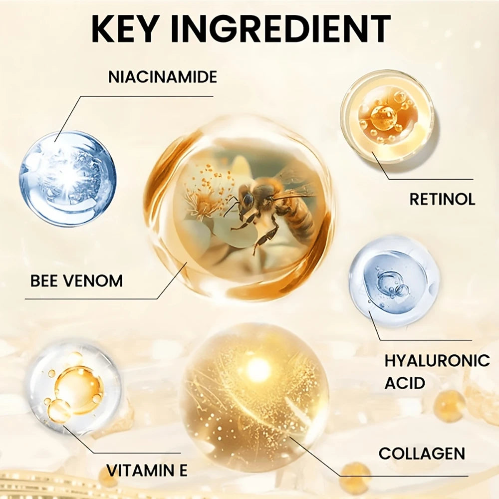 SUYARUN Bee Venom Collagen Anti-Aging Face Serum | Firming Lifting Moisturizer | Wrinkle Reduction | 24H Hydration. Pi-Mart