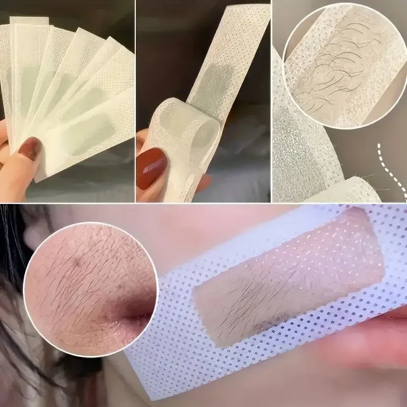6/20PCS Hair Removal Wax Strips, Cold Wax Paper for Face, Arm, Leg & Body, Skin-Friendly, Long-Lasting, Unisex, Certified Tri Light Beauty