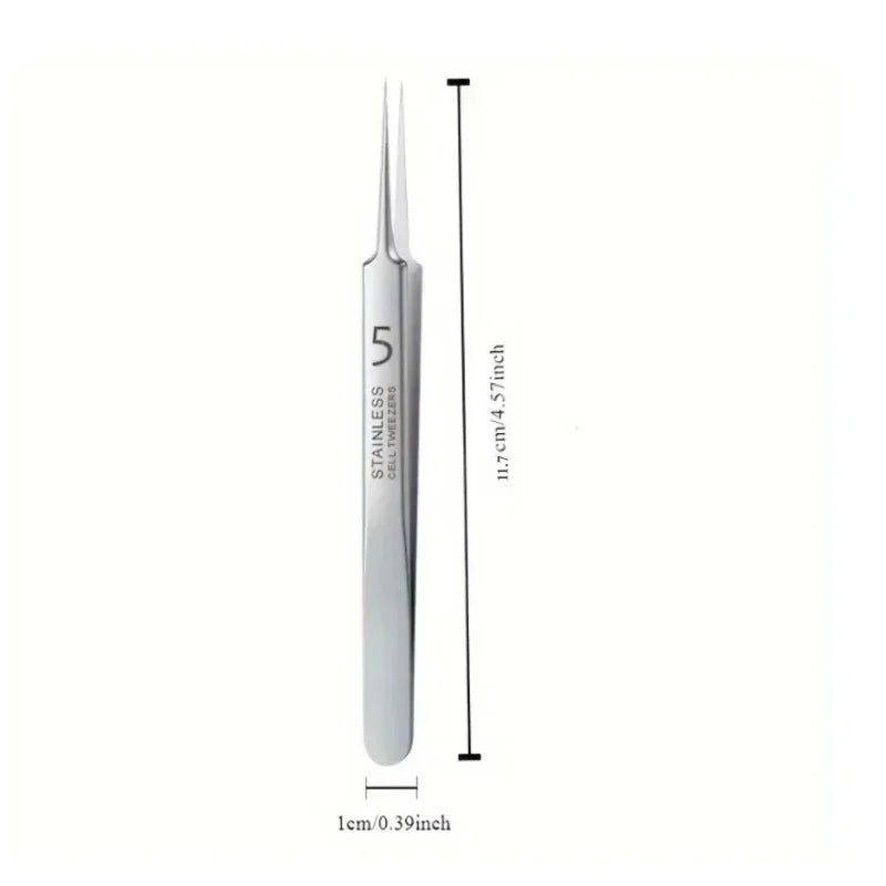 German 1/3/8Pack Extra Fine No. 5 Cellular Acne Blackhead Tweezers - Facial Beauty Remove Acne Needle Tools for Skin Care Tools Pi-Mart