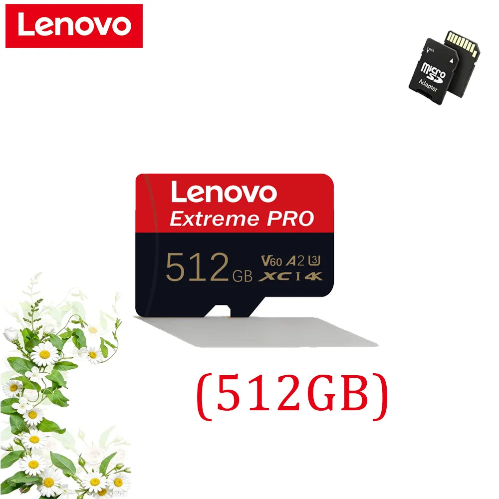 Lenovo 512GB Game-Exclusive Micro TF SD Card A2 V60 High Speed 4K Ultra-HD Video Flash Card 64GB Memory Card for Phone Camera PC LadyShow.Store
