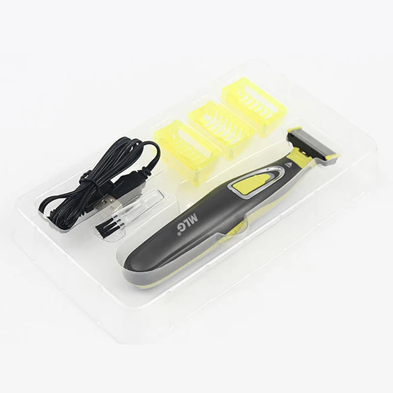 MLG Electric Shaver For Men and Women Portable Full Body Trimmer USB T Shaped Blade Razor For Beard Armpit For Washable Pi-Mart