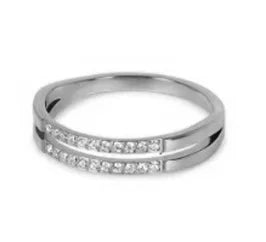 Stainless Steel Ring for Women Inlaid Zircon Rings Waterproof Romantic Fashion Jewelry Pi-Mart