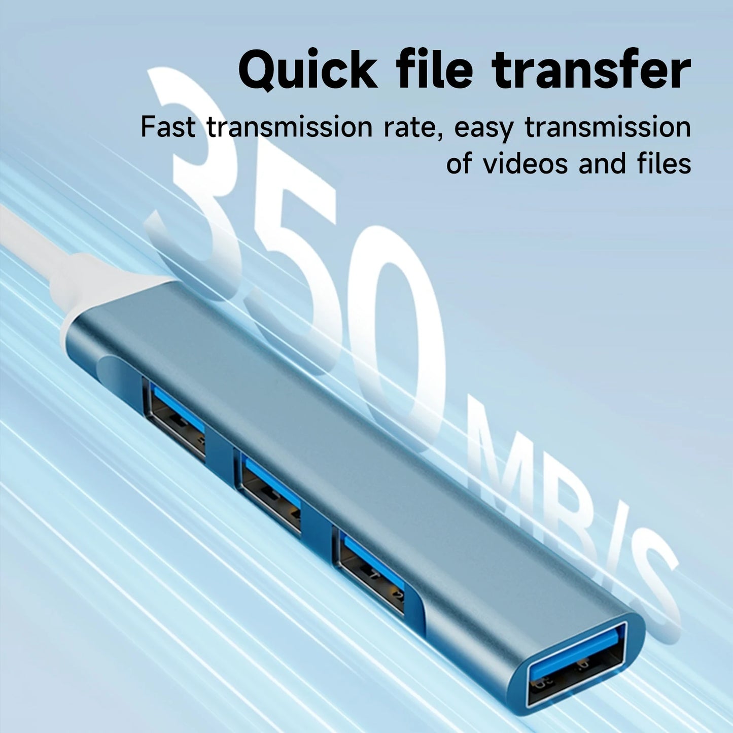 4-in-1 USB C Hub 3.0, Multi-Port OTG Adapter for Smartphones, Tablets, Laptops, Computers, Type-C Splitter Pi-Mart