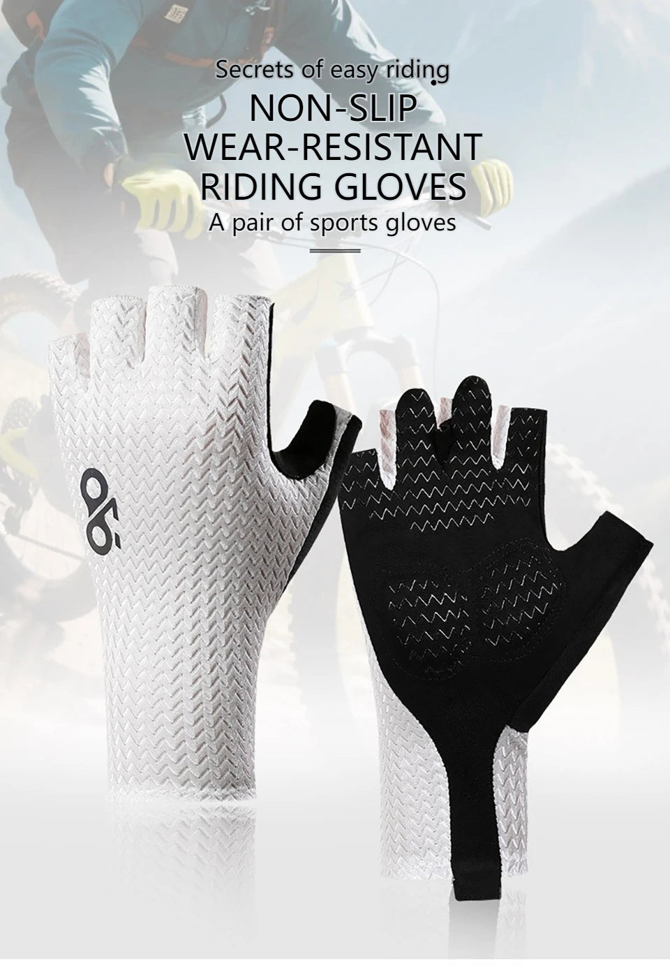 GTUBIKE Summer Breathable Half Finger Cycling Gloves Ultralight Road Bike Gloves Anti-Slip Silicone Pad Cooling Sport Gear Pi-Mart