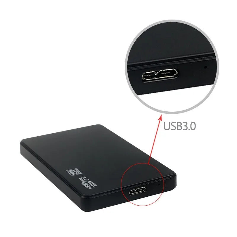 USB 3.0 HDD Enclosure 2.5" SATA HDD SSD External Hard Drive Case 5Gbps High Speed External Hard Drive Disk Box for PC Laptop PS5 Pi-Mart